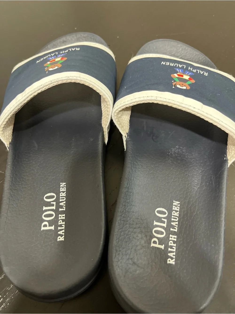 Polo Ralph Lauren Bear Slides Sandals Kids Size 1